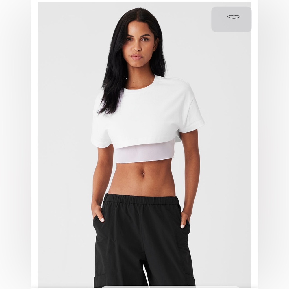 ALO Made you look crop tee-Small-Like new. Never worn, too small